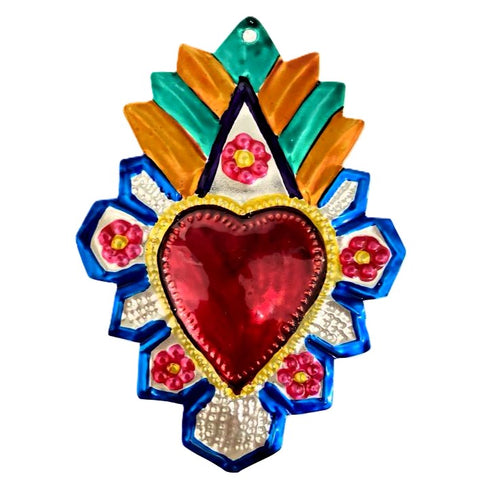 Mexican Tin Hearts - Triangle Flower