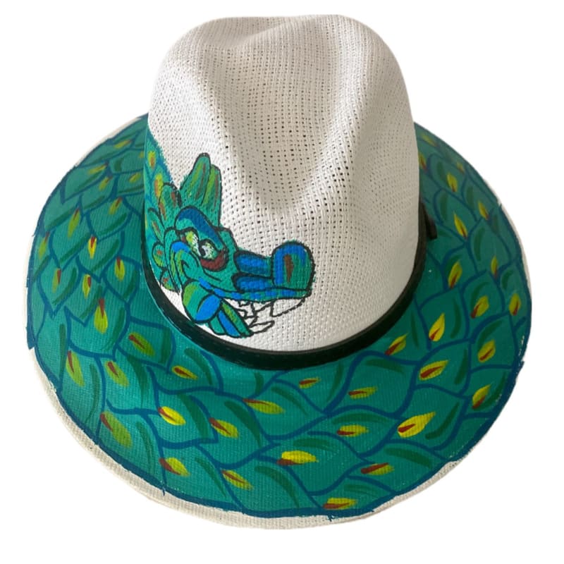 Mexican Artisanal Hat Hand Painted Fedora Style -