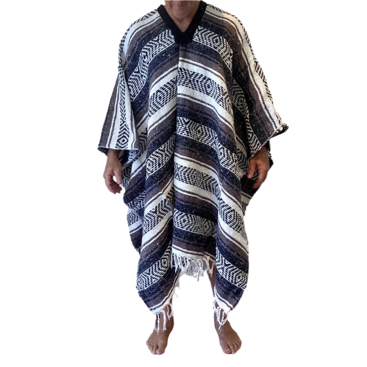 Mexican Poncho Western Clint Eastwood Classic Taupe