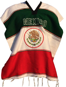 Mexican Flag Poncho