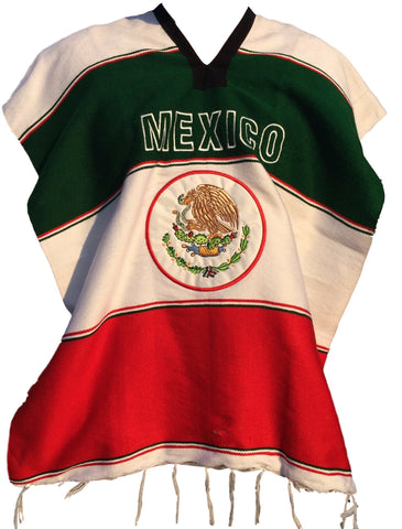 Mexican Flag Poncho