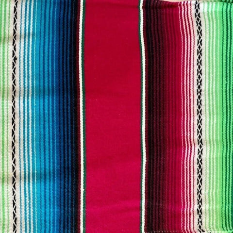 Dark Pink Fiuscha Mexican Sarape Blanket - sarape