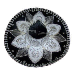 Mexican Mariachi Hat Sombrero Black & Silver - Colours of Mexico