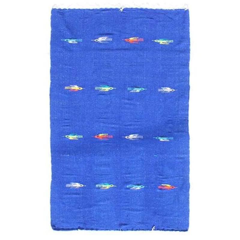 Mexican Yoga Rug: Thunderbird Blue - Colours of Mexico