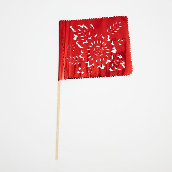 Papel Picado Banderitas (set of 4) Flags on a stick - 